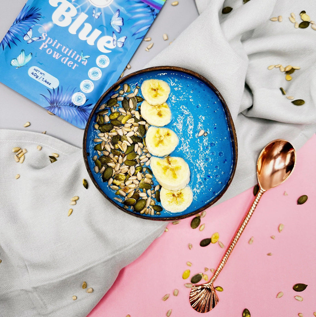 Coco’s Secret Blue Spirulina Smoothie Bowl